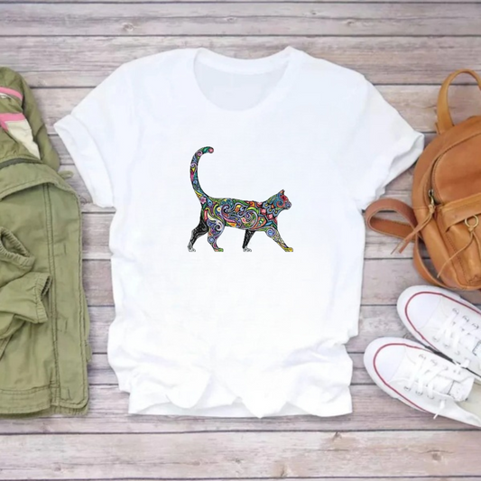 Tricou  Colored Cat 1