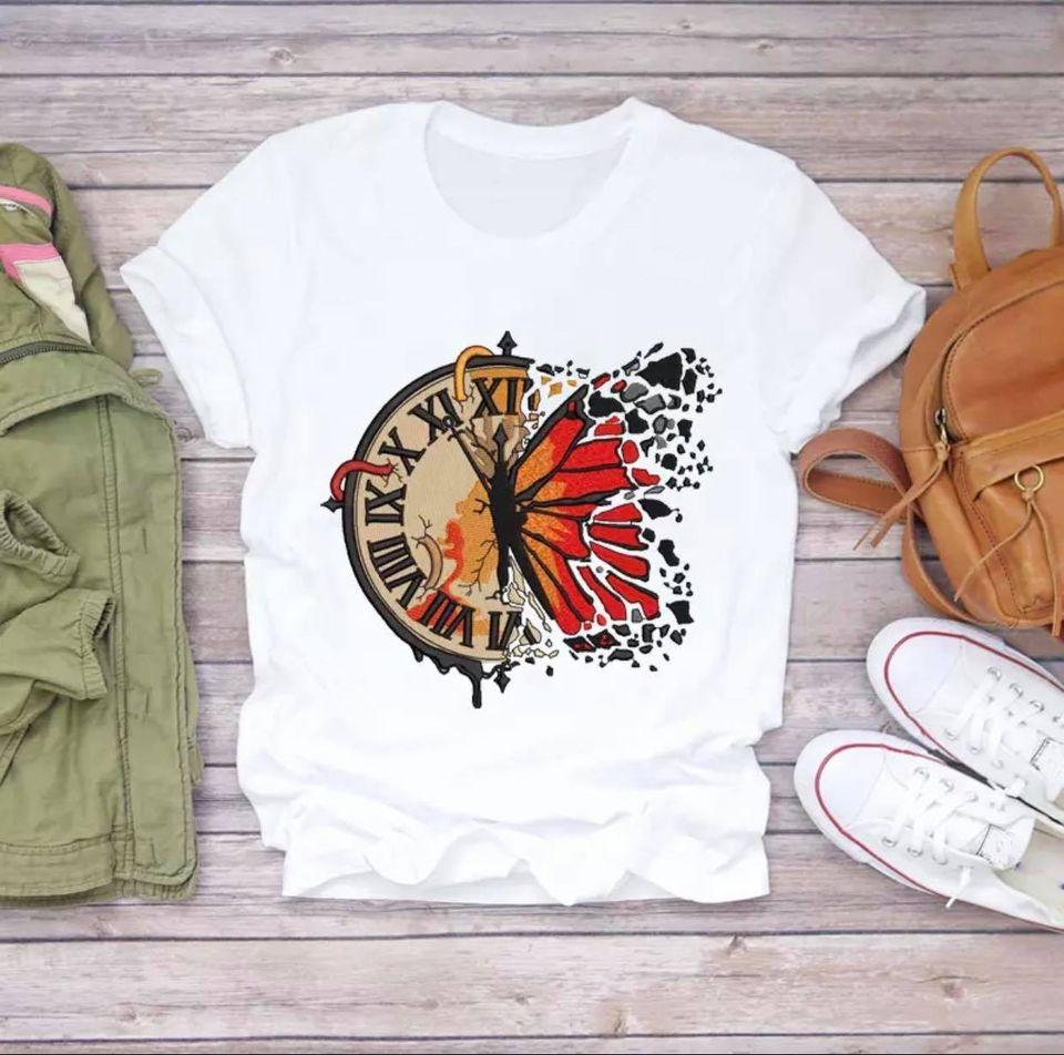 Tricou Butterfly Clock