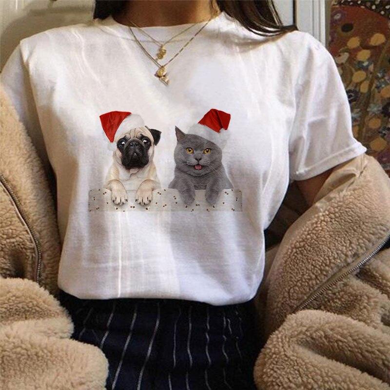 Tricou British & Pug Christmas