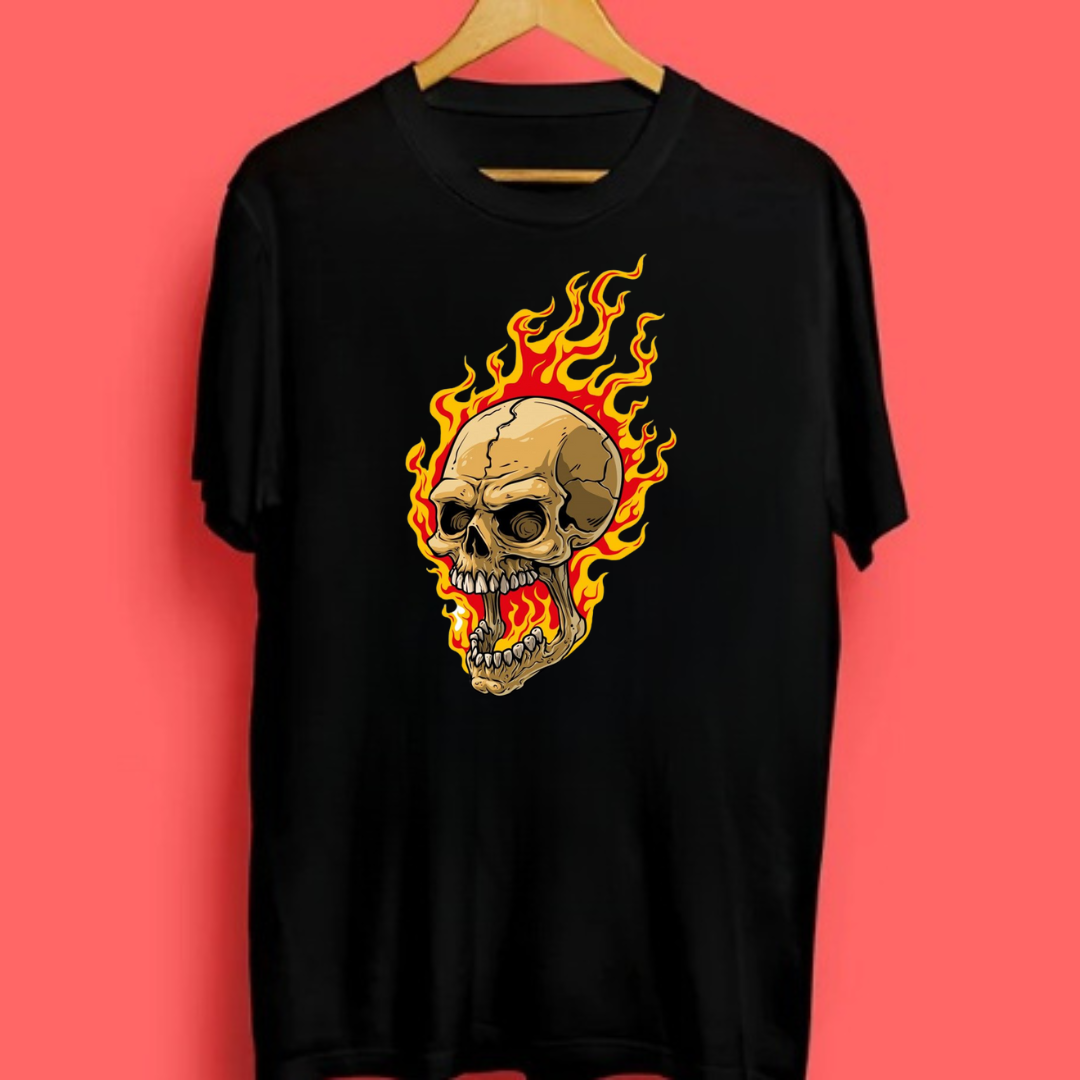 Tricou Skull in Flames