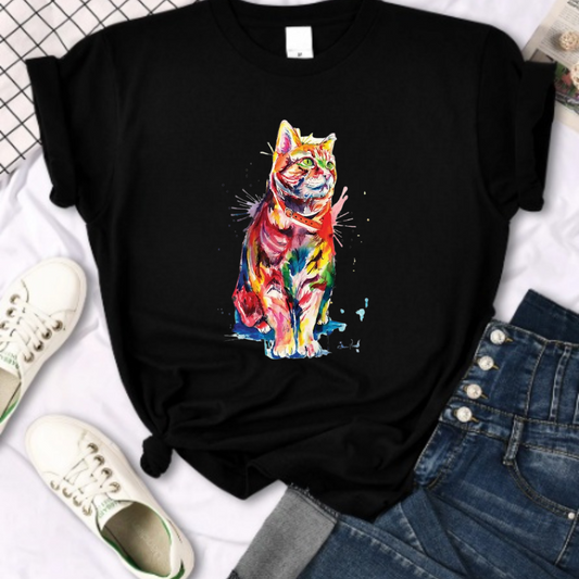 Tricou Colored Cat1
