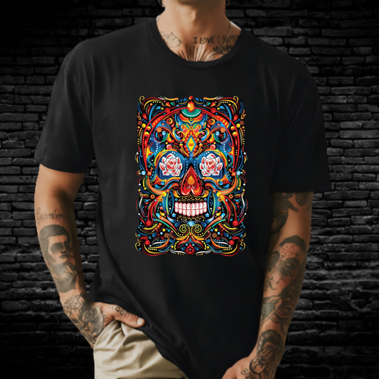 Tricou Floral Skull2