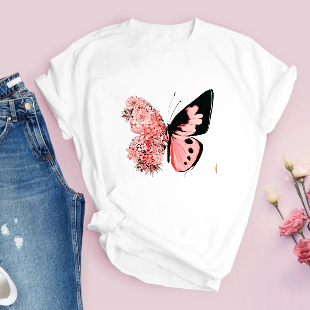Tricou  Rose Butterfly
